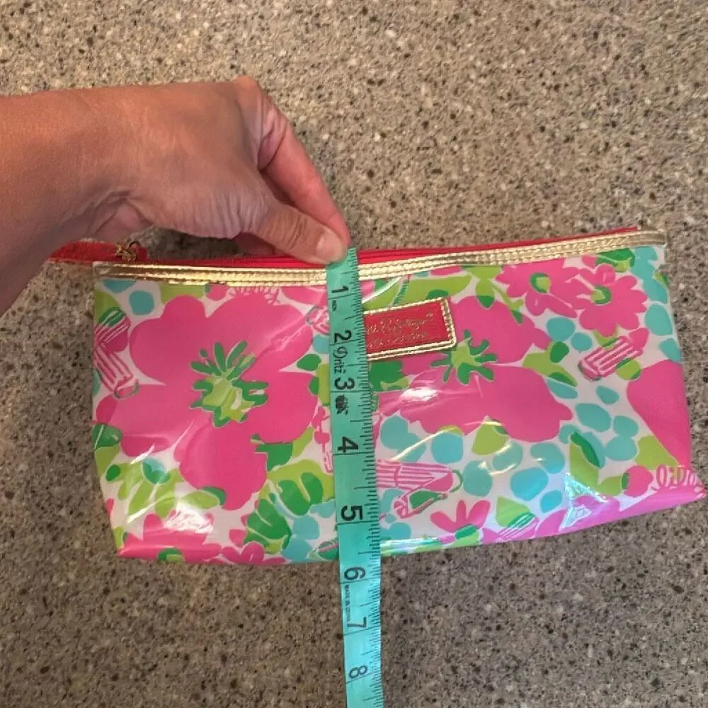 LILLY PULITZER X ESTEE LAUDER Pink Green Floral Lipstick Mascara Print Makeup Zi